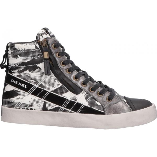 Sneakers tennis fantasia multicolore senza tacco con zip e punta tonda Diesel multicolore