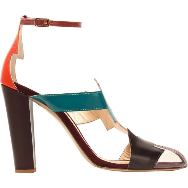sandali col tacco Camilla Elphick verde