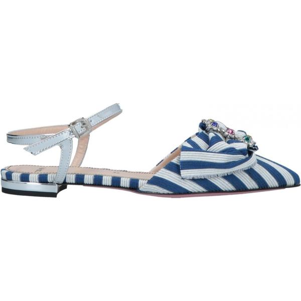 Ballerine con strass a righe senza tacco a punta jacquard Tipe E Tacchi a righe