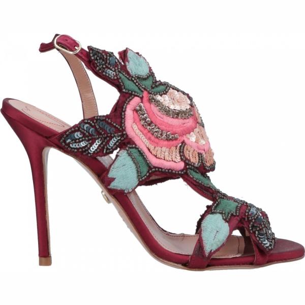 sandali in pelle Twinset rosso