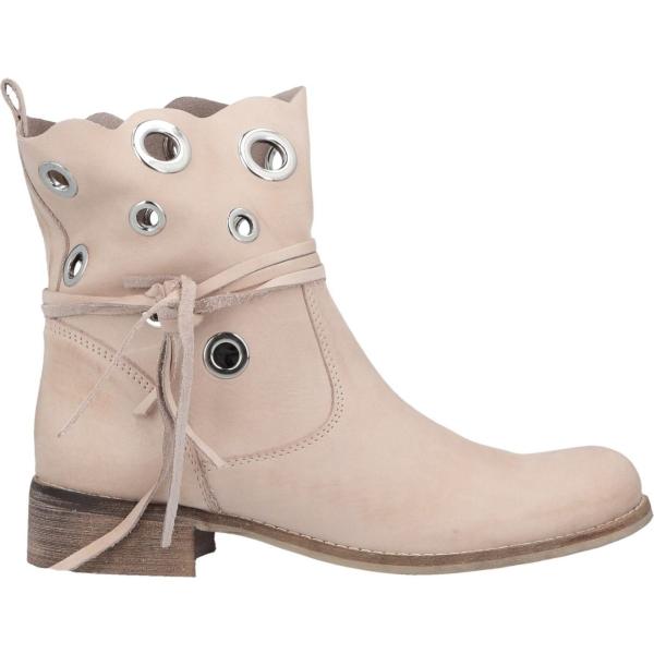 Stivaletti con tacco squadrato e laccetti interno in pelle con punta tonda in nabuk tinta unita grigio Marina Grey tinta unita