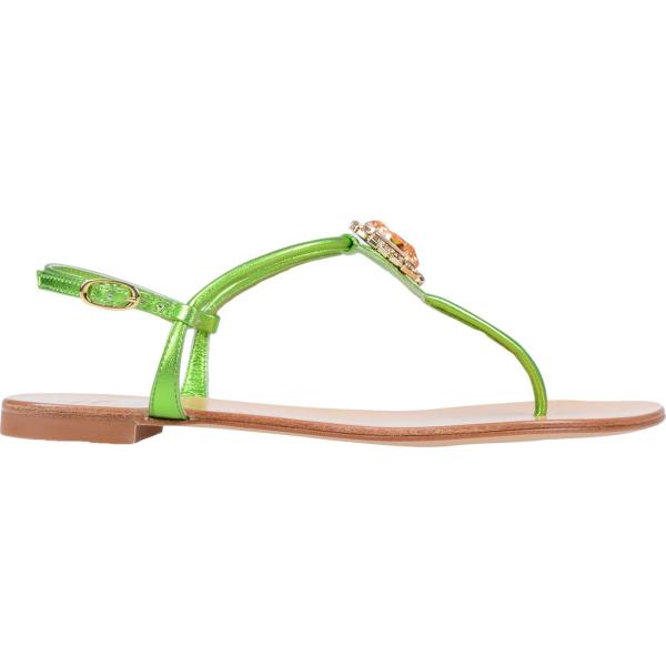 infradito Giuseppe Zanotti verde tinta unita