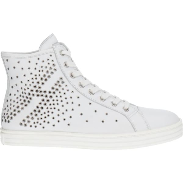 sneakers alte Hogan Rebel bianco tinta unita