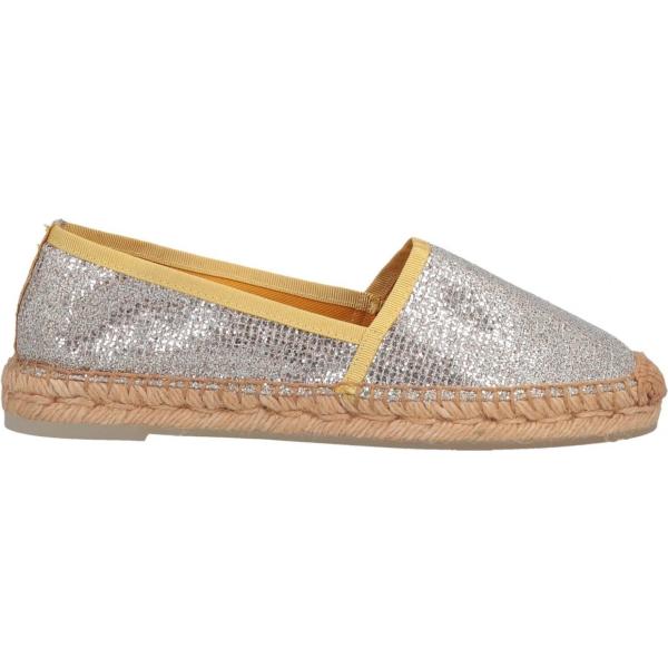 Espadrillas effetto laminato senza tacco interno foderato con punta tonda tinta unita Ras tinta unita