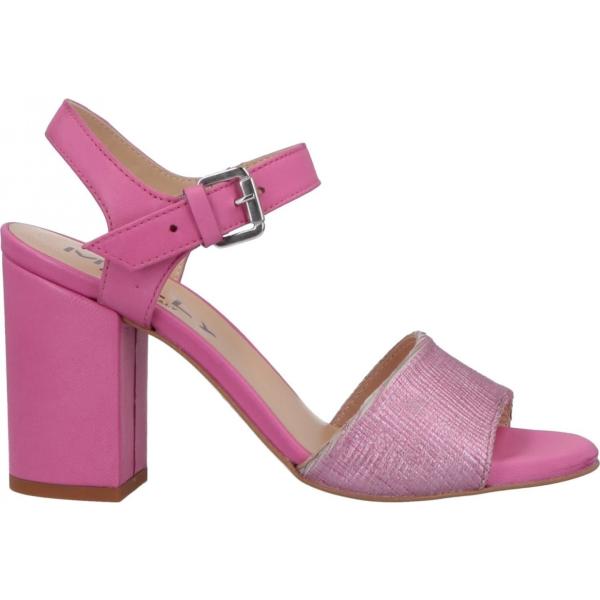 sandali col tacco Mally rosa tinta unita