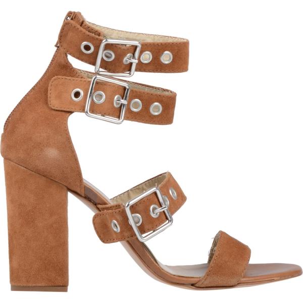 Sandali effetto scamosciato con tacco squadrato e cinturino con punta tonda tinta unita Bagatt tinta unita