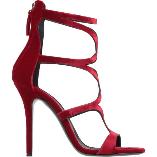 Sandali con tacco spillo e zip con punta tonda in velluto tinta unita Giuseppe Zanotti tinta unita