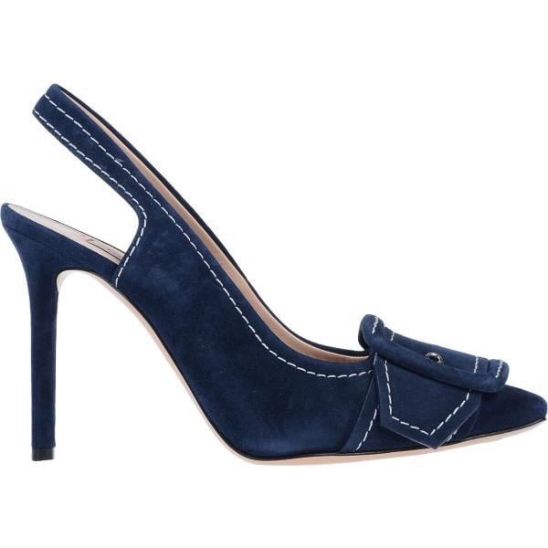 Décolleté slingback effetto scamosciato con tacco spillo a punta tinta unita Casadei tinta unita