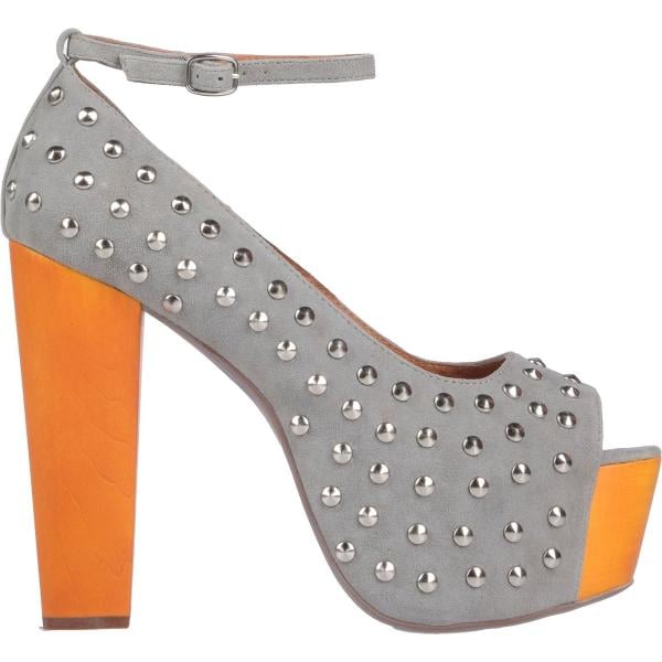 décolleté Jeffrey Campbell grigio tinta unita