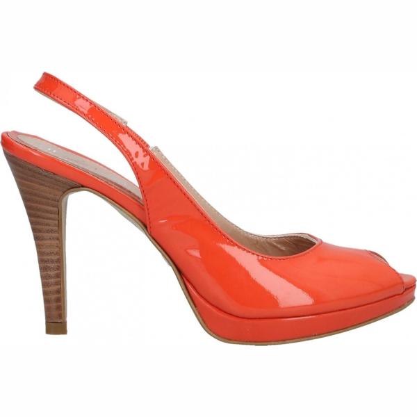 sandali col tacco Alberto Bressan arancione tinta unita