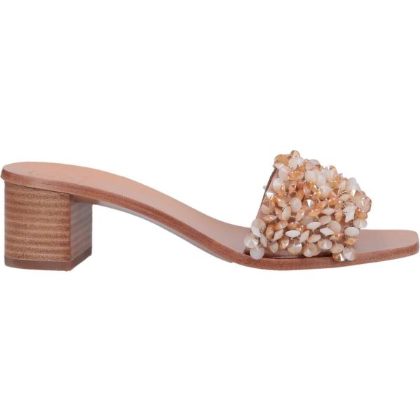 sandali in pelle Tory Burch marrone tinta unita