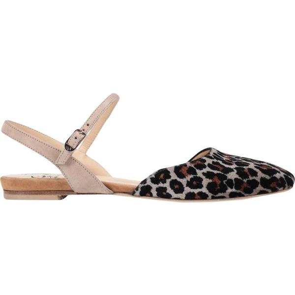 Ballerine slingback fantasia con fibbia e punta quadrata pianta stretta in velluto Larianna animalier