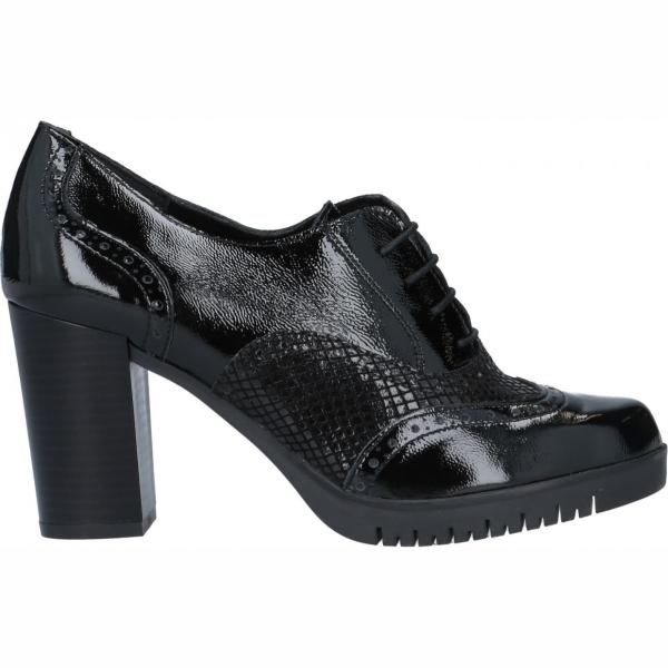 Scarpe stringate stringate con stampa effetto vernice con tacco squadrato e punta tonda tinta unita Oroscuro tinta unita