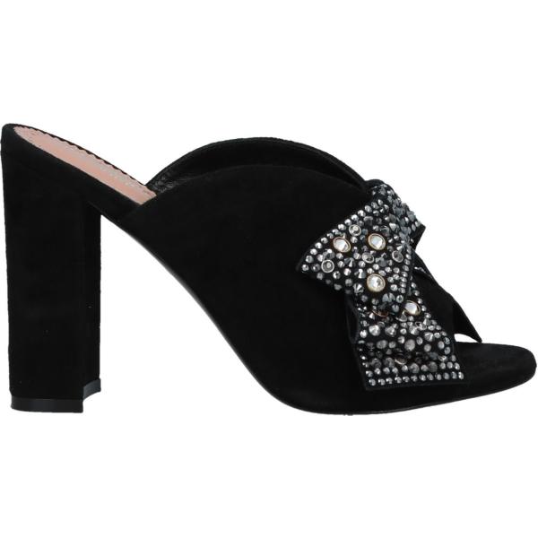sandali in pelle Twinset nero tinta unita