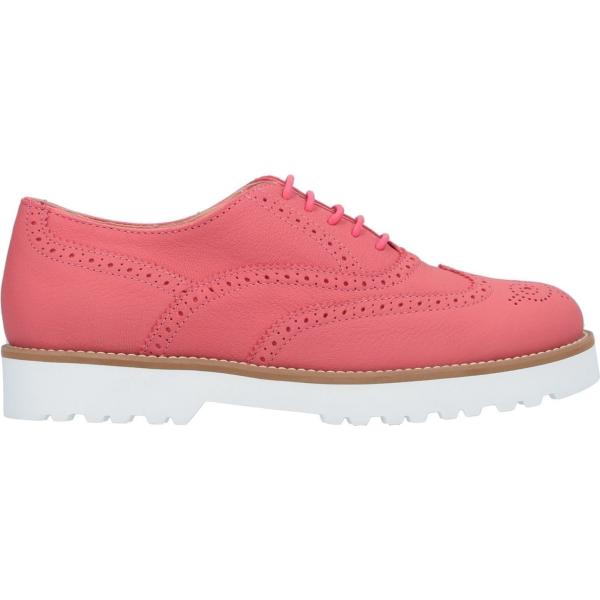 scarpe stringate da donna in rosa scuro senza tacco a punta tonda in pelle Hogan