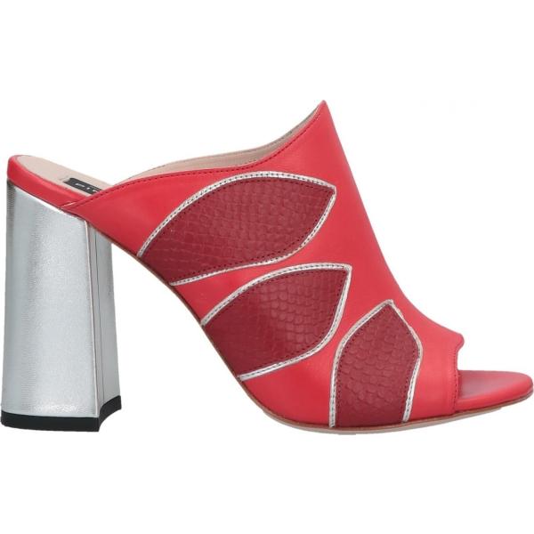 sandali col tacco Pinko rosso animalier