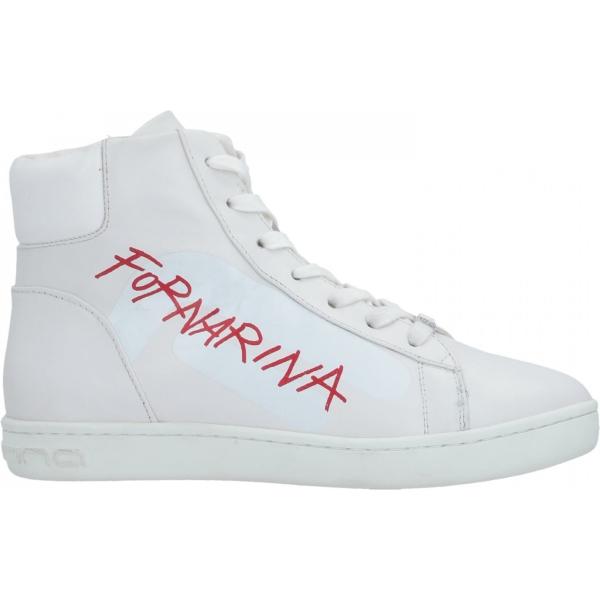 sneakers alte Fornarina bianco tinta unita