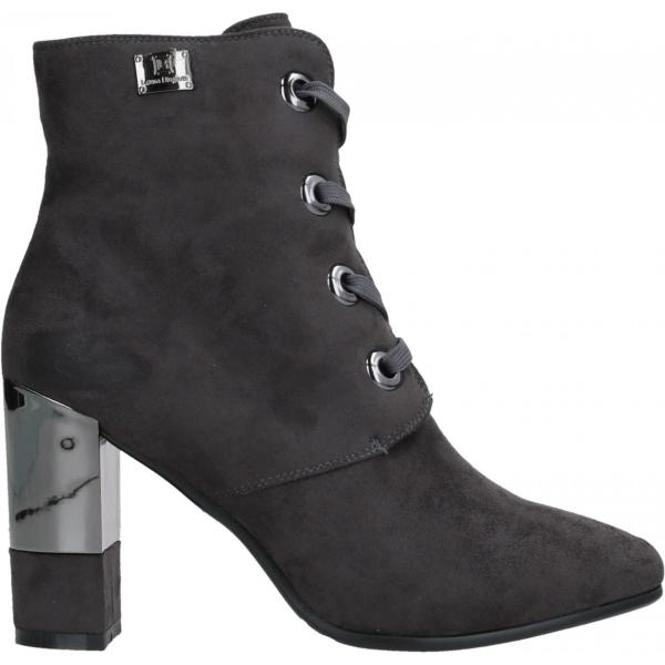 Stivaletti effetto scamosciato con tacco squadrato e zip interno sfoderato con punta tonda tinta unita Laura Biagiotti tinta unita