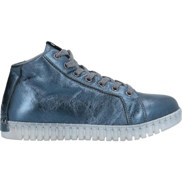 Sneakers tennis effetto laminato con punta tonda tinta unita Andìa Fora tinta unita