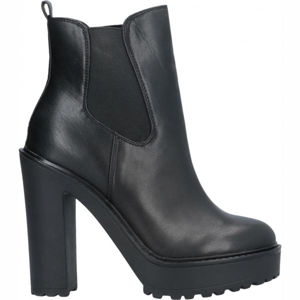 Stivaletti con tacco squadrato interno sfoderato con punta tonda in pelle sintetica tinta unita Primadonna tinta unita