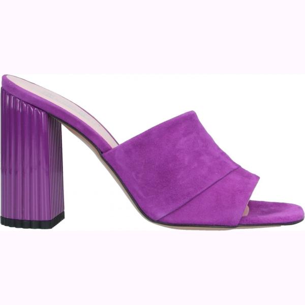 sandali col tacco Divine Follie viola tinta unita