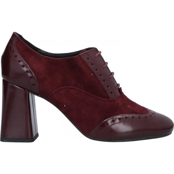 scarpe stringate Geox rosso tinta unita