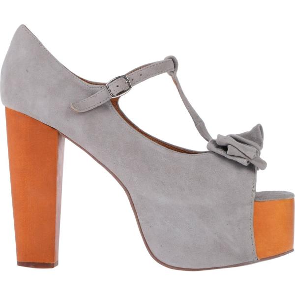 décolleté Jeffrey Campbell grigio tinta unita