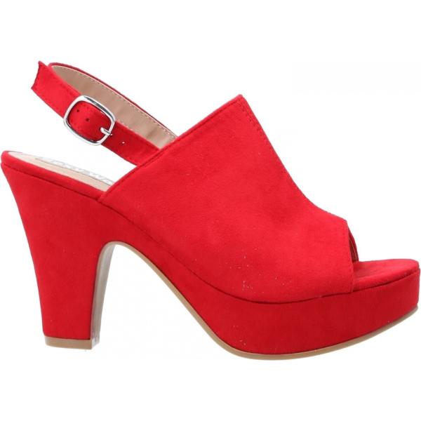 sandali col tacco Sexy Woman rosso tinta unita