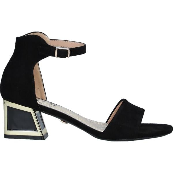 sandali col tacco Francesco Milano nero tinta unita