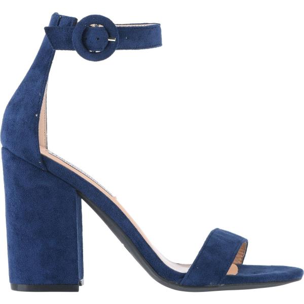 sandali col tacco Francesco Milano blu tinta unita
