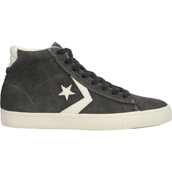 Sneakers tennis effetto scamosciato senza tacco interno foderato con punta tonda tinta unita Converse grigio tinta unita