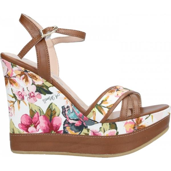 sandali Andrea Morelli marrone a fiori