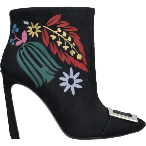 stivaletti Roger Vivier nero a fiori