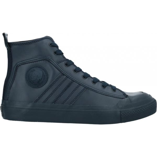 sneakers alte Diesel nero tinta unita