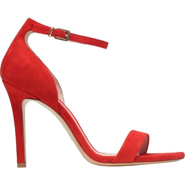 sandali col tacco 8 by YOOX rosso
