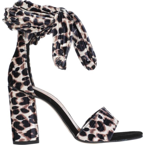 sandali col tacco Le Cinque Foglie nero animalier