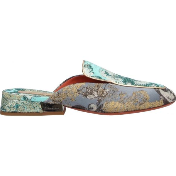 sabot Santoni verde a fiori