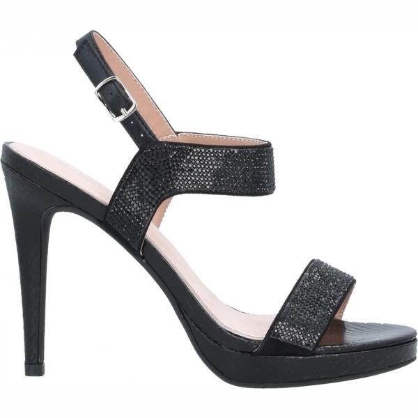 sandali con tacco Maria Mare nero tinta unita