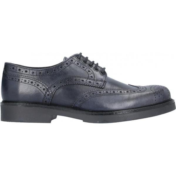 scarpe stringate De Michele blu tinta unita