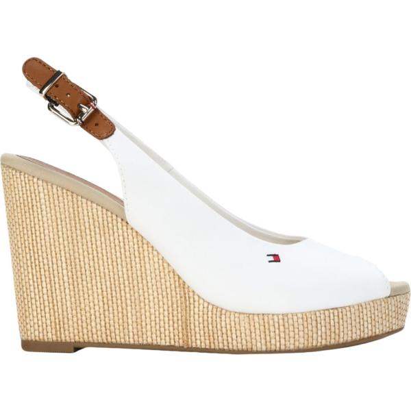 sandali col tacco Tommy Hilfiger bianco tinta unita