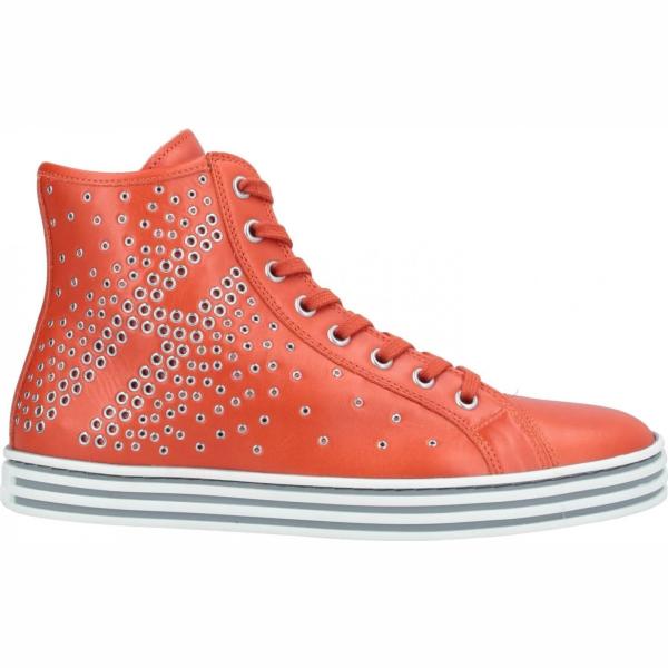 sneakers Hogan Rebel arancione tinta unita