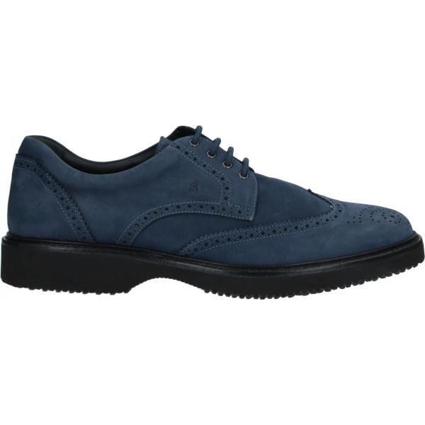 scarpe stringate Hogan blu tinta unita