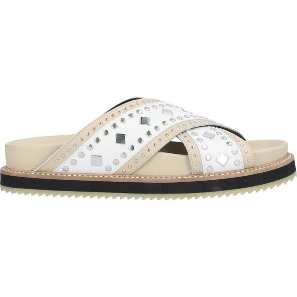 sandali in pelle Twinset bianco