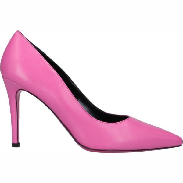 décolleté da donna in rosa scuro con tacco spillo a punta in pelle Pinko