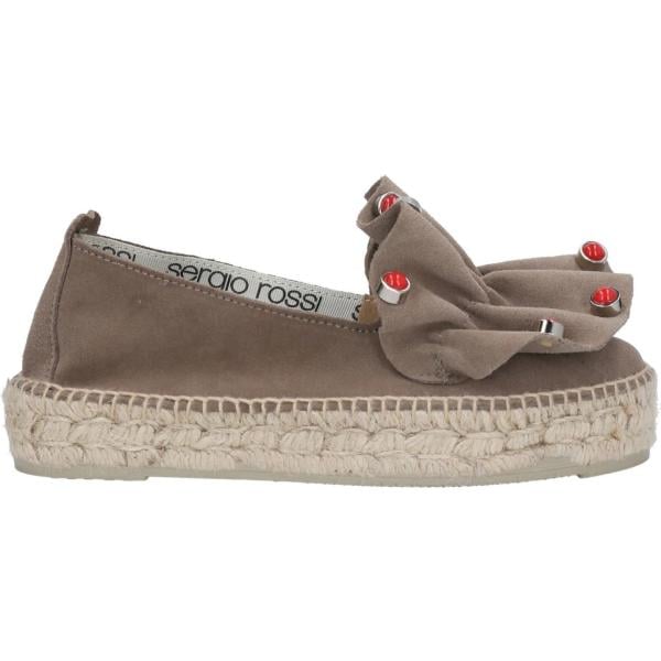 espadrillas da donna con drappeggio in bianco neve effetto scamosciato platform a punta tonda SERGIO ROSSI x MANEBÍ