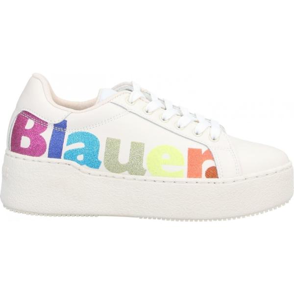 sneakers Blauer bianco tinta unita