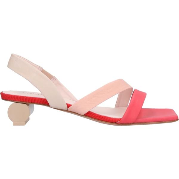 sandali in pelle Anna Baiguera rosso