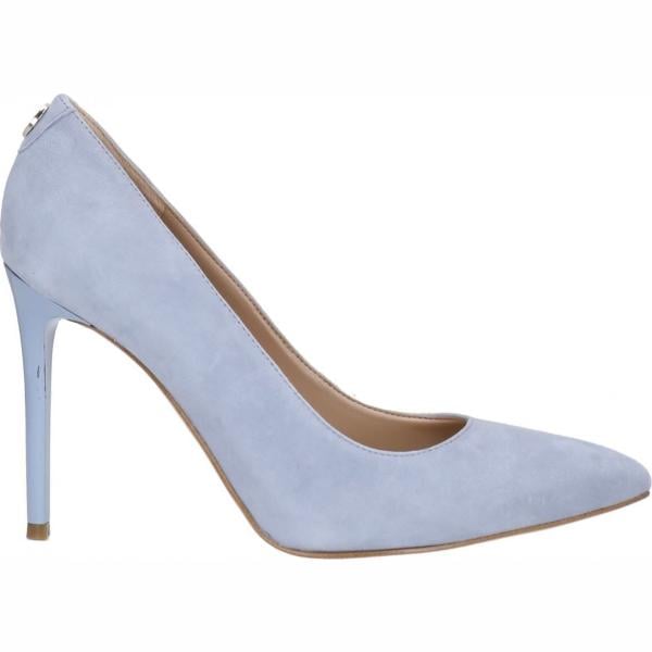 décolleté da donna in bianco neve effetto scamosciato con tacco spillo a punta in pelle Guess