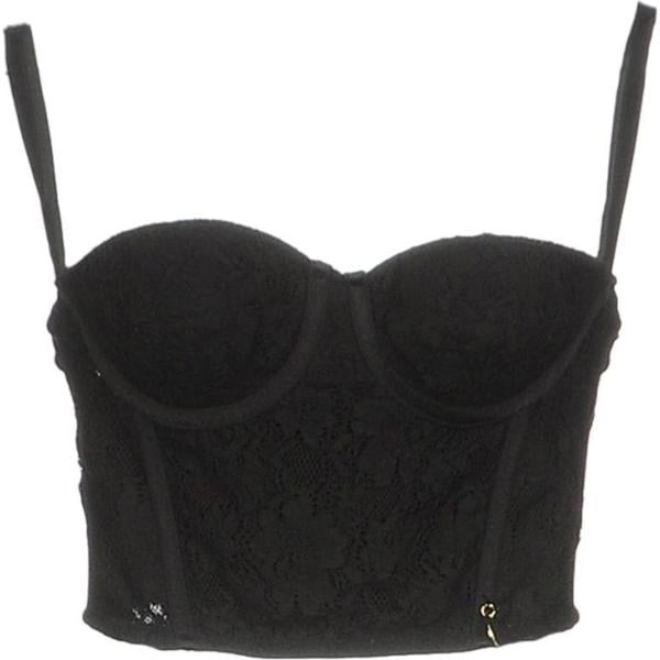 Top con pizzo scollatura profonda senza maniche tinta unita Mangano tinta unita