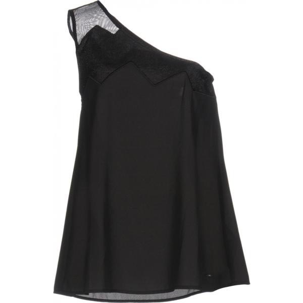 top Liu •Jo nero tinta unita